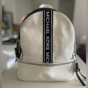 Micheal Kors black and white backpack